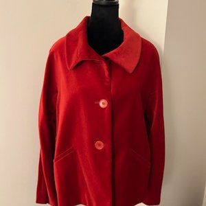Gorgeous Talbots Red Velvet Jacket - Size 6